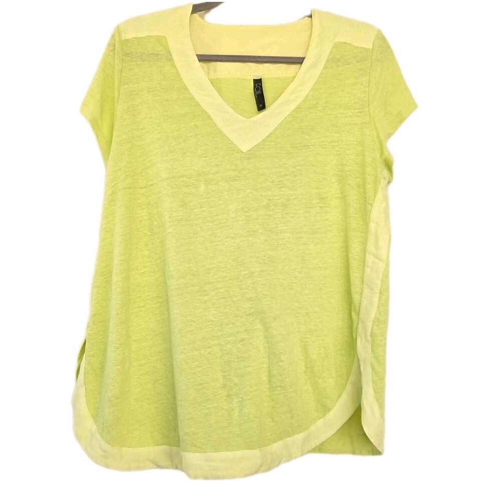 Light Green V-Neck Short Sleeve Blouse - Picture 1 of 8